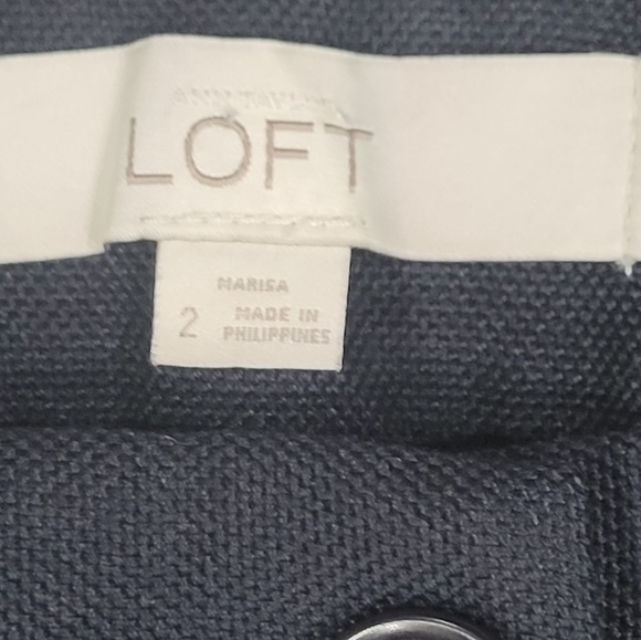 Loft Pants Marisa Trouser Women’s Sz 2 Straight Leg Blue Mid Rise 30x31 - Picture 10 of 12